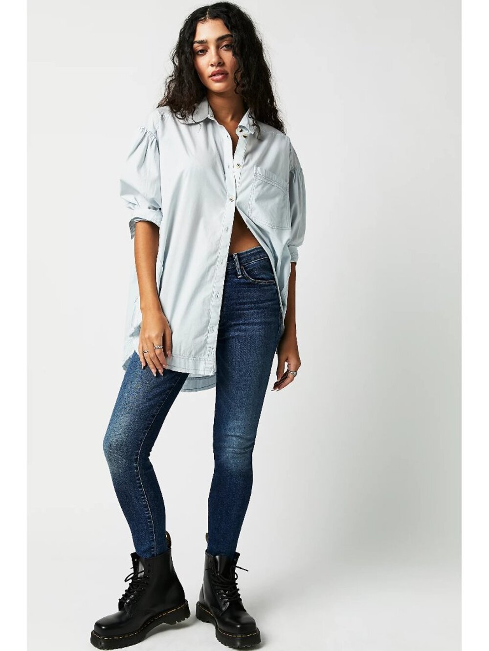 Mother denim The Looker blue ankle fray No Play jeans 29